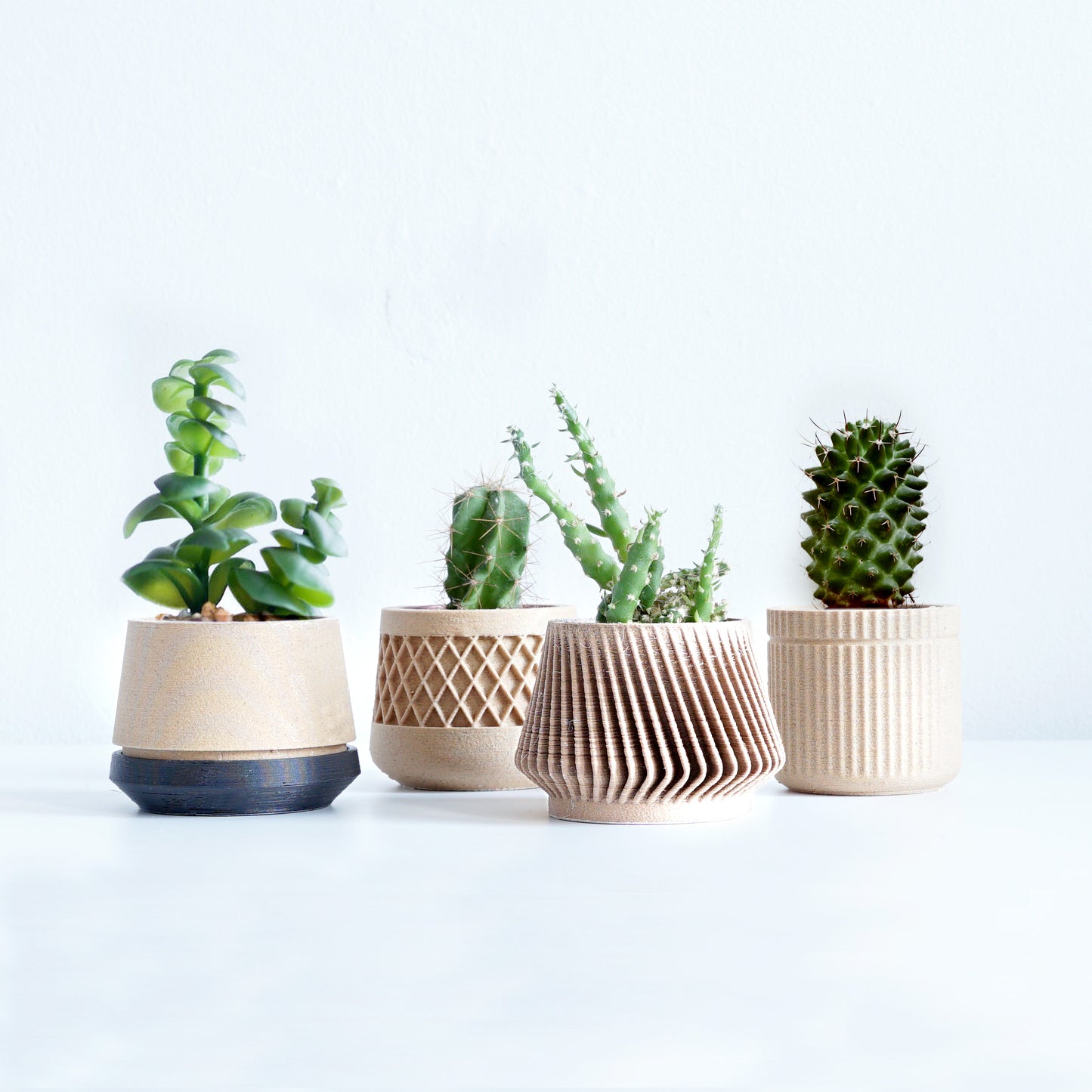 Set van 4 | Duo, Ribs, Raster, Zigzag (55 mm)
